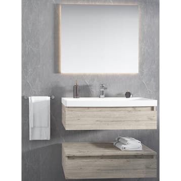 Badmeubel Hilo Licht Eiken 80CM (Badkamermeubels), Ophalen of Verzenden, Nieuw