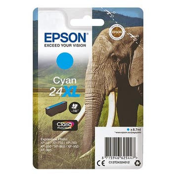 Epson 24XL (T2432) inktcartridge cyaan hoge capaciteit, Computers en Software, Verzenden, Nieuw, Cartridge, Epson