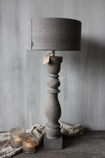 Cilinder lampenkap Luk taupe 30 x 15cm, Ophalen of Verzenden, Nieuw