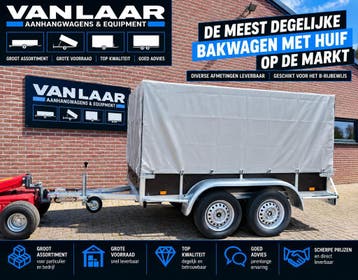 Aanhanger met huif 750 kg tandemasser | Nieuw | B rijbewijs, Auto diversen, Ophalen of Verzenden, Nieuw