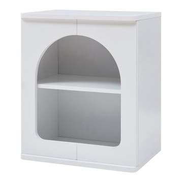 Nachtkastje Trorhun 48x40x30 cm wit [en.casa], Verzenden, Nieuw