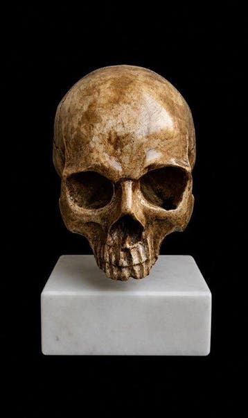 sculptuur, Memento Mori - 28 cm - marmerstof