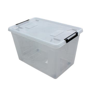 HL Opbergbox met deksel en wieltjes - 60 Liter - Stapelbaar, Ophalen of Verzenden, Nieuw