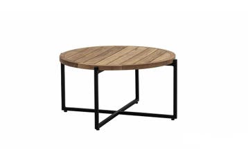Apple Bee Condor loungetafel Black met rond teak blad Ø 74, Tuin en Terras, Ophalen of Verzenden, Nieuw