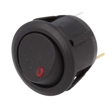 Inbouw Schakelaar Rond 12V 20A Rood, Ophalen of Verzenden, Nieuw