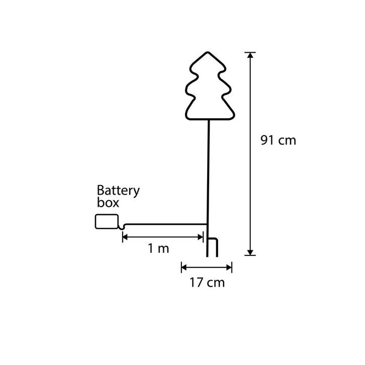 Kerst neon prikspot groen boom incl. LED met timer IP44 -, Diversen, Kerst, Nieuw, Verzenden