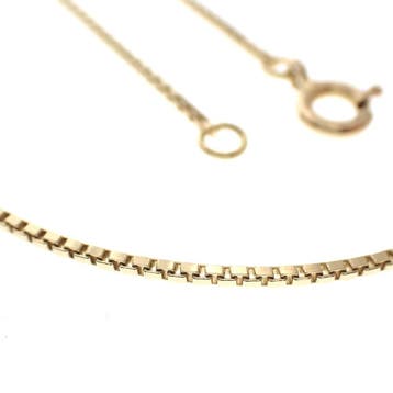 Gouden Venetiaanse schakelketting, Sieraden, Tassen en Uiterlijk, Kettingen, Ophalen of Verzenden, Gebruikt, Goud, Goud