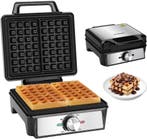 Wafelijzer - Wafelmaker - 2 Wafels - 1600W - RVS - Aigostar, Verzenden, Zo goed als nieuw