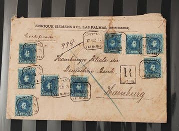 Spanje 1905/1905 - Aangetekende brief, Gestempeld