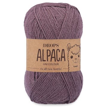 DROPS Alpaca Uni Colour - 3800 mauve - Wol Garen, Ophalen of Verzenden, Nieuw