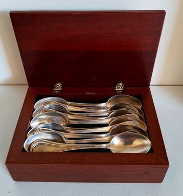 Koffielepel (12) - .800 zilver - zilver 800