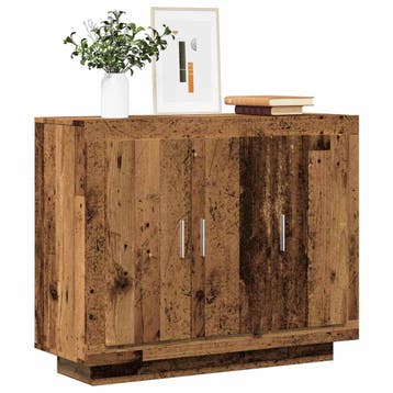 vidaXL Dressoir 92x35x75 cm bewerkt hout oud houtkleurig, Verzenden, Nieuw, Overige houtsoorten
