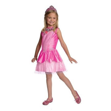 Roze prinsessen jurkje met tiara - Prinsessen kleding, Ophalen of Verzenden, Nieuw