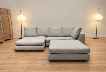 NIEUW Minotti Hamilton Hoekbank + Hocker + GARANTIE, 250 tot 300 cm, Hoekbank, Nieuw, Ophalen of Verzenden