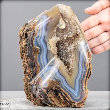 Natuurlijke Agaat-Amethist-Druse – Een fascinerend