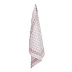 Glasdoeken Rode lijnen Half Linnen/Katoen 70x70cm - Treb Tow, Verzenden, Nieuw, Overige kleuren, Overige typen