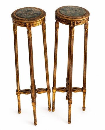 Plantentafel (2) - Teak - gueridons Lodewijk XVI stijl