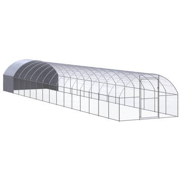 vidaXL Kippenren 3x16x2 m gegalvaniseerd staal, Verzenden, Nieuw