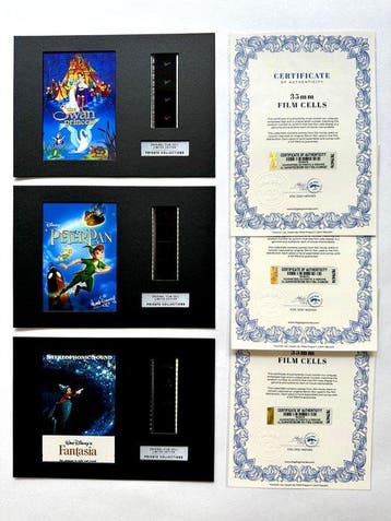 Disney Animation – Rare Set of 3 Mounted 35mm Film Cells –, Verzamelen, Nieuw