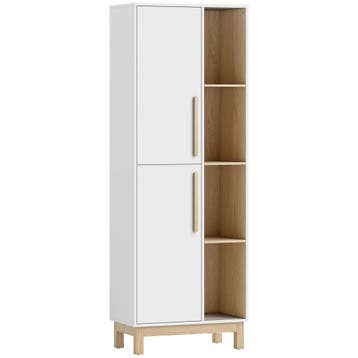 TRUUSK Boekenrek 176 cm Hoog - 4 Open Rekken - 2 Kasten - Vr, Huis en Inrichting, Verzenden, Nieuw