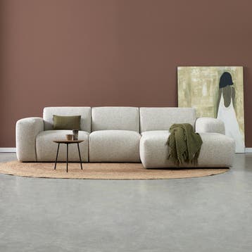 *WOONWINKEL* Moderne Hoekbank Beige Rechts, Verzenden, Nieuw