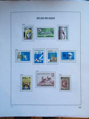 België 1965/1990 - België, Davo-bladen, Safe-bladen en album, Gestempeld