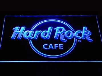 Hard Rock neon bord lamp LED verlichting reclame lichtbak *b, Verzamelen, Verzenden, Nieuw