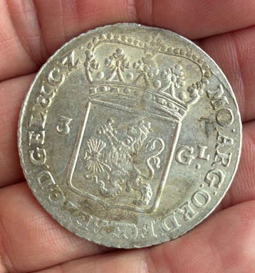 Nederland, Gelderland. 3 Gulden (Generaliteits) 1764 /, Postzegels en Munten, Munten | Nederland
