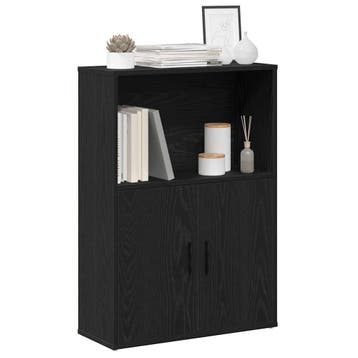 vidaXL Boekenkast 60x24x85 cm bewerkt hout zwart, Verzenden, Nieuw, Overige houtsoorten