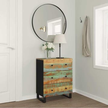 vidaXL Dressoir 60x33x75 cm massief gerecycled hout, Verzenden, Nieuw, 50 tot 100 cm, 25 tot 50 cm