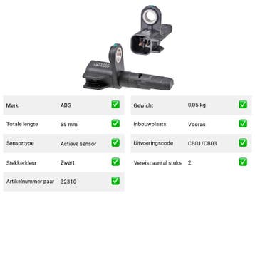 ABS-sensor Vooras Volvo XC40 T5 AWD (2017-2021), Verzenden, Nieuw, Volvo