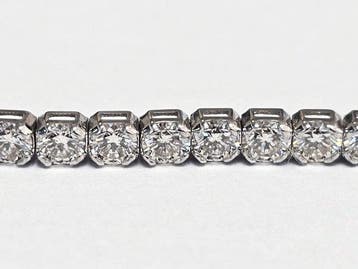 Zonder minimumprijs - Armband - 14 karaat Witgoud - 4.39ct., Nieuw
