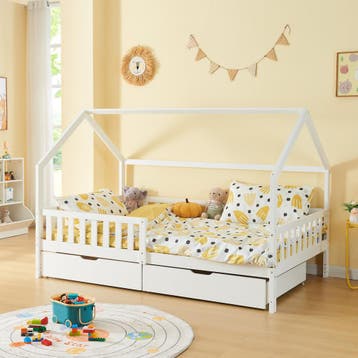 Bedlades Ydre set van 2 wit 97,5x92x22 cm [en.casa], Verzenden, Nieuw
