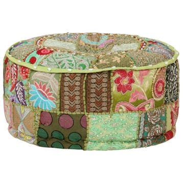 Voetenbankje Patchwork Design | 46% Korting, Minder dan 50 cm, Rond, Minder dan 50 cm, Ophalen of Verzenden