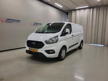 Ford Transit Custom 2.0TDCI L2/H1 Inrichting 3-Zits Euro 6!, Gebruikt, Euro 6, Wit, Ford