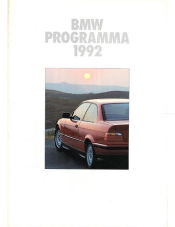 1992 BMW PROGRAMMA BROCHURE NEDERLANDS, Boeken, Nieuw, BMW, Author