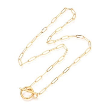 1 x Unisex ketting van 304 RVS – paperclip ketting 45 cm.., Ophalen of Verzenden, Nieuw, Kraal