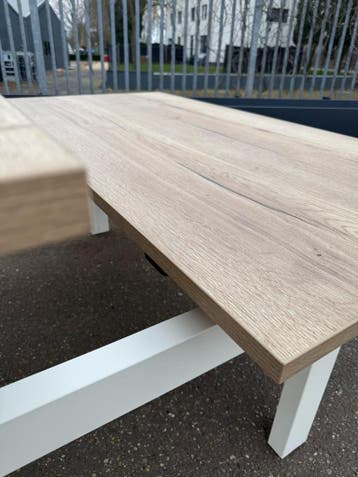 Refurbished Duo Werkplek - Duo Bureau Drentea Presto, Verzenden, In hoogte verstelbaar, Zo goed als nieuw