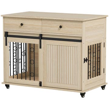 Hondenbox Op Wielen, 2 Deuren, 2 Lades, Voor Middelgrote En, Verzenden, Nieuw