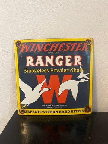 Winchester Ranger – Emaille reclamebord – Smokeless Powder