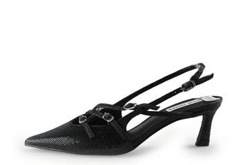 Steve Madden Slingbacks in maat 39 Zwart, Verzenden, Zwart, Steve Madden, Zo goed als nieuw