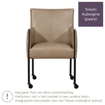 Leren eetkamerstoel More - Toledo Aubergine (paars) - Poten, Huis en Inrichting, Overige kleuren, Bohemian, Industrieel, Modern, Scandinavisch