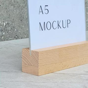HOCHO Beuken Menustandaard – A5 – Houten Basis – Stijl, Ophalen of Verzenden, Nieuw