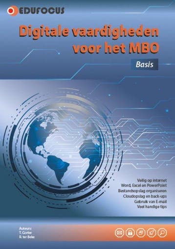 9789492442543 Digitale vaardigheden voor het MBO - Basis, Verzenden, Zo goed als nieuw, Rene Ter Beke