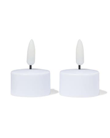 HEMA Uitbreidingsset oplaadbare led theelichtjes - 2 stuks, Verzenden, Nieuw, Wit