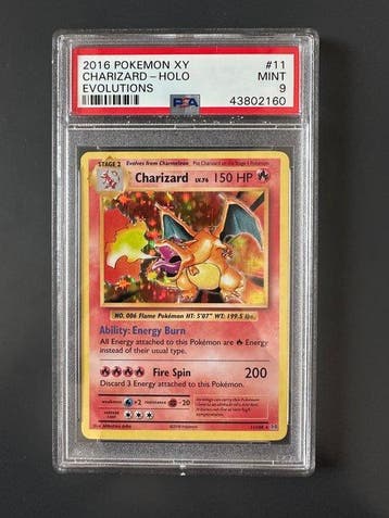 Pokémon - 1 Graded card - Charizard 11 Holo - PSA 9 - XY -, Hobby en Vrije tijd, Verzamelkaartspellen | Pokémon, Nieuw
