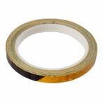 Reflecterende tape - ORANJE ZWART - 8 meter - 8mm, Ophalen of Verzenden