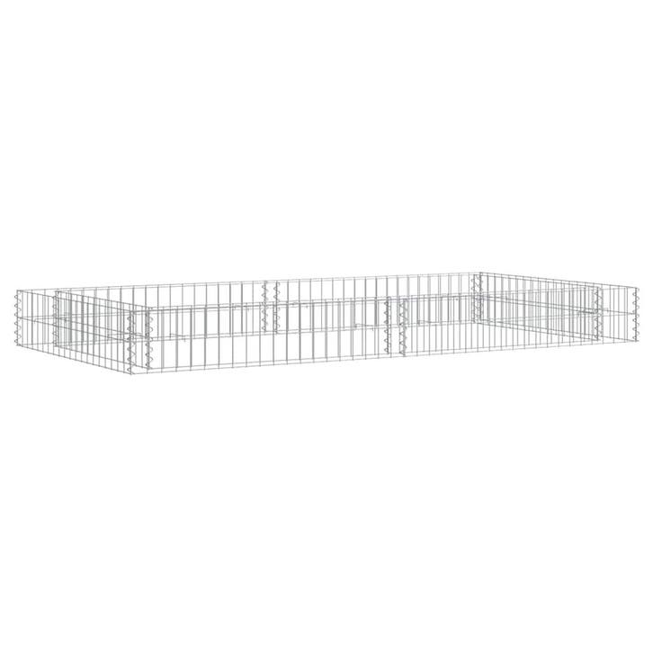 vidaXL Gabion plantenbak verhoogd 200x100x20 cm, Tuin en Terras, Bloembakken en Plantenbakken, 100 cm of meer, Nieuw, Metaal, Minder dan 30 cm