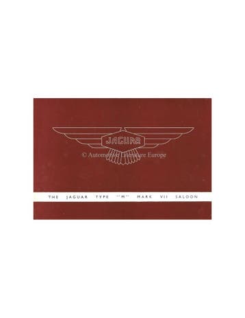 1952 JAGUAR MK VII SALOON BROCHURE NEDERLANDS, Nieuw, Author