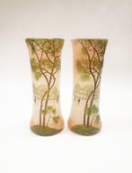 François-Théodore Legras - Vaas (2) - Glas, met de hand